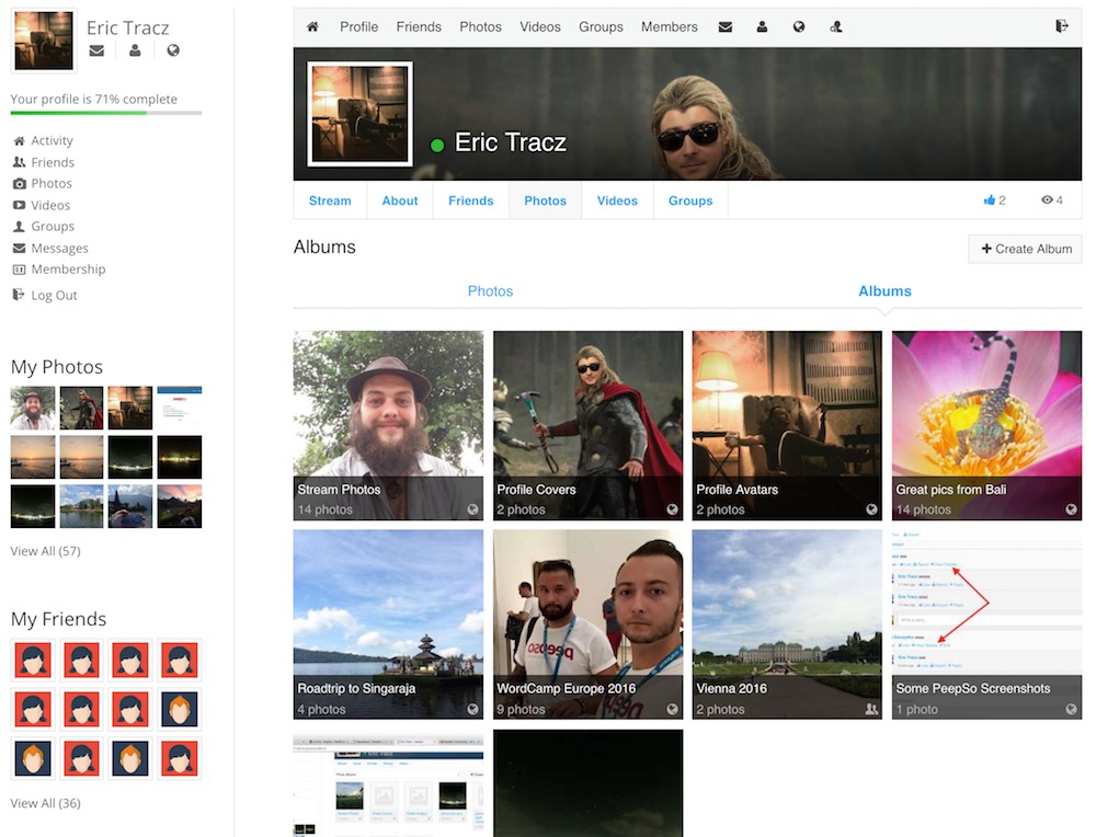 Revamped Photo Albums view.