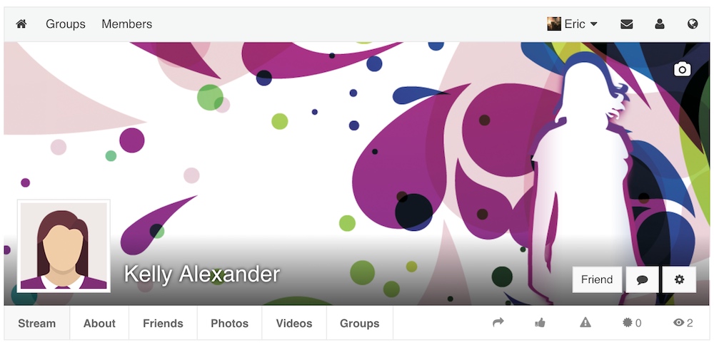 New default avatar and cover - Female