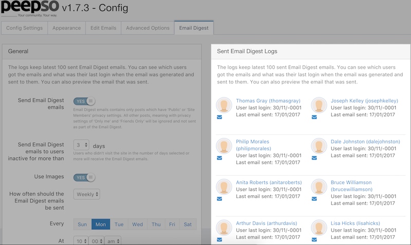 Email Digest Logs