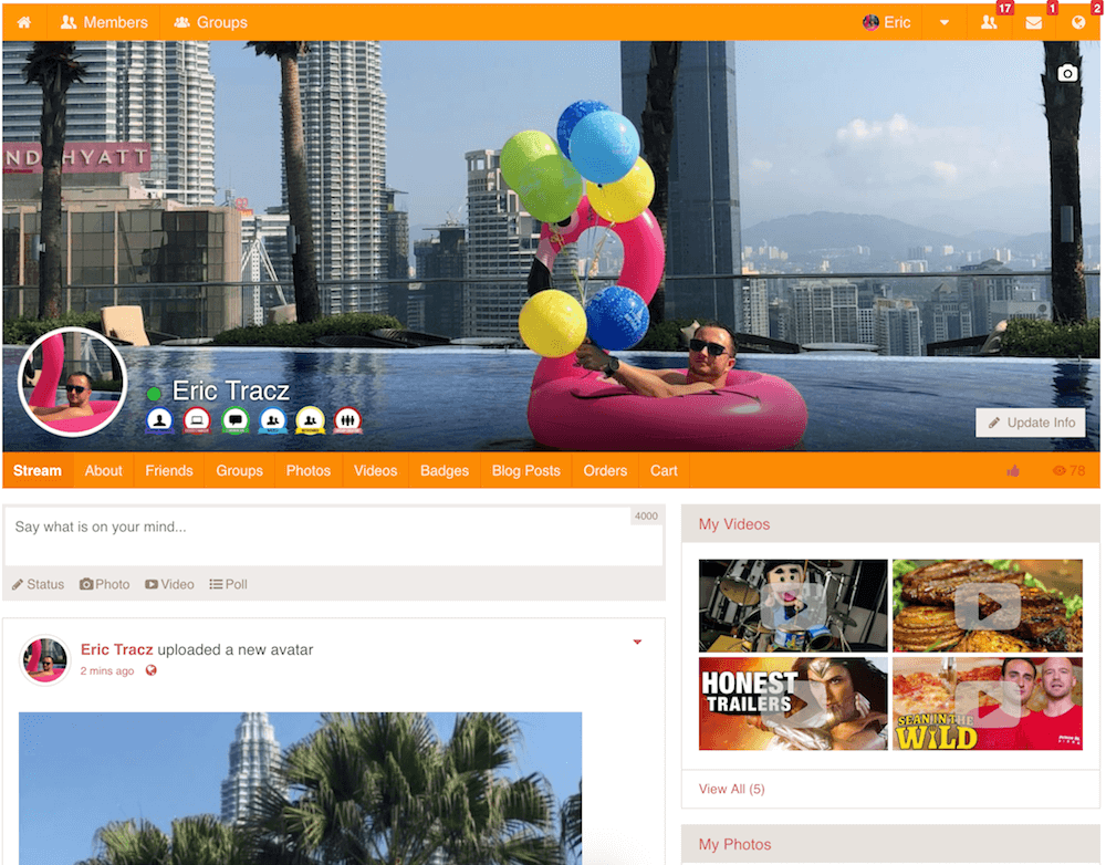 Orange Theme For PeepSo