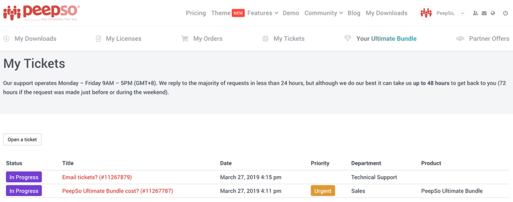 Tickets Overview