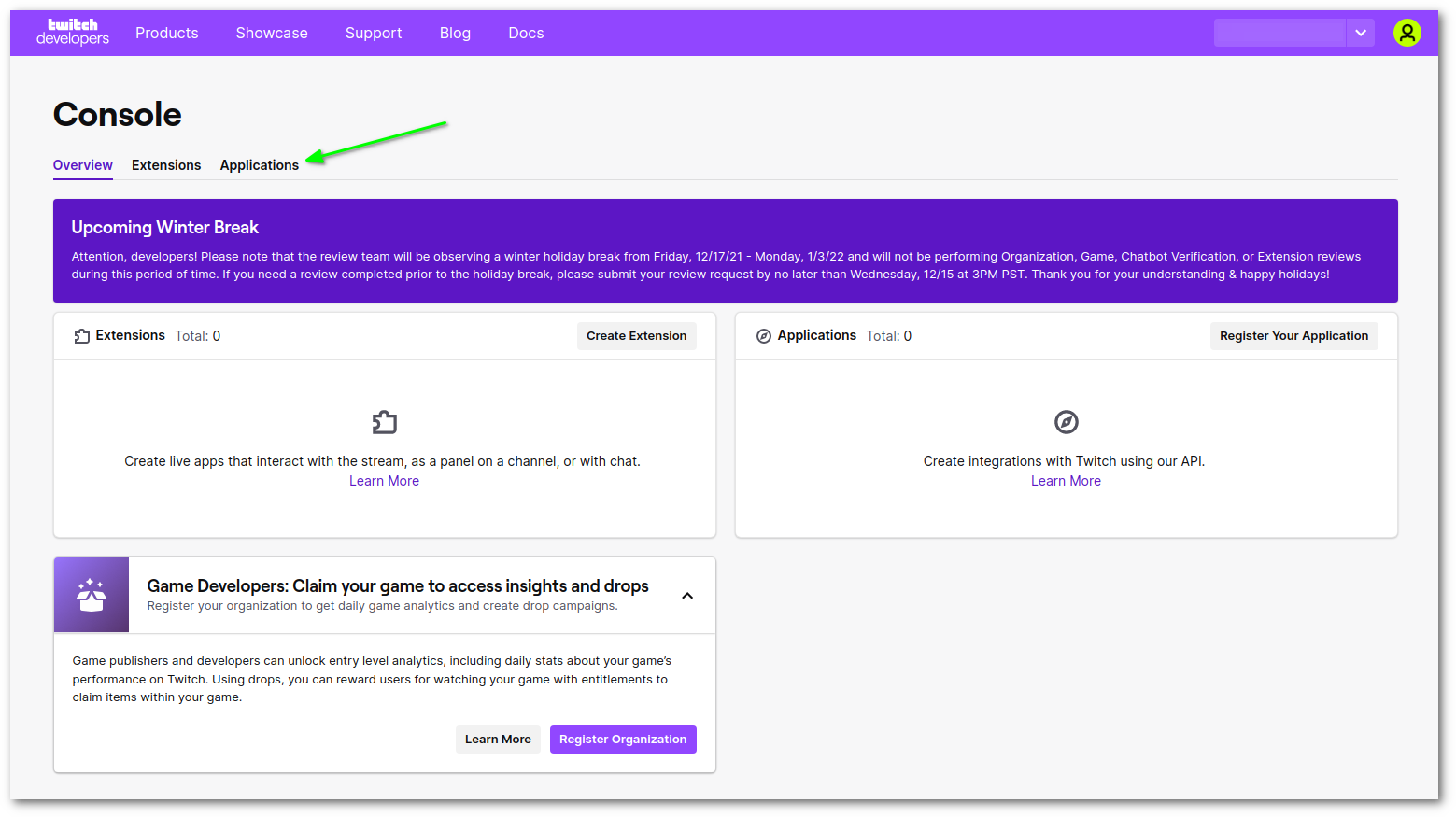 Support Twitch Developers